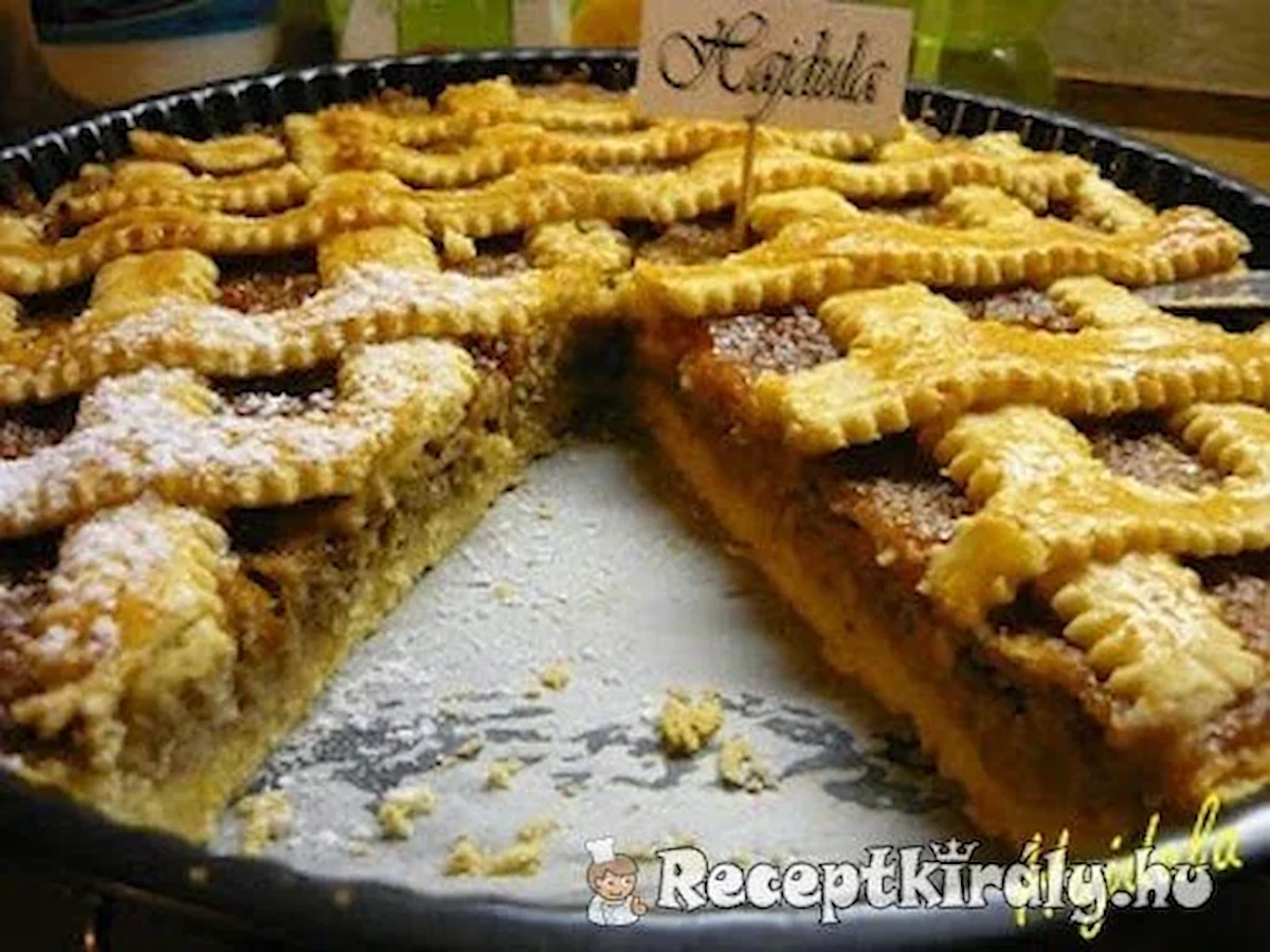 Almás, diós rácsos linzer recept