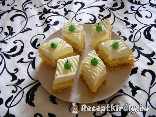 Almás habos szelet recept