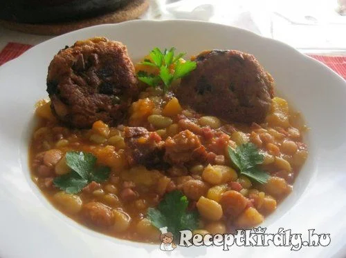Babfőzelék krumplival recept