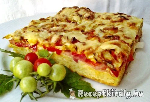 Baconös, sonkás, paprikás lángalló