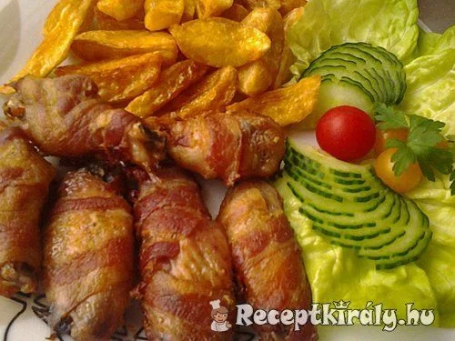 Baconos csirkeszárny sütőben