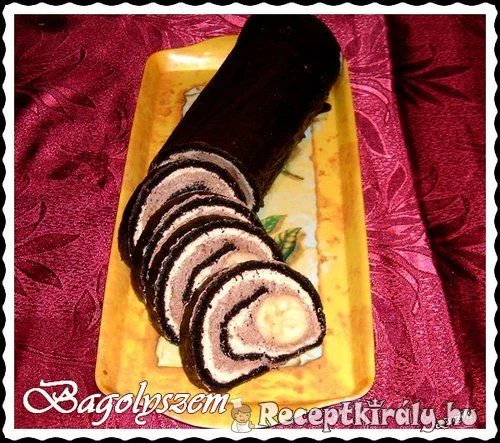 Bagolyszem tekercs csokoládékrémmel