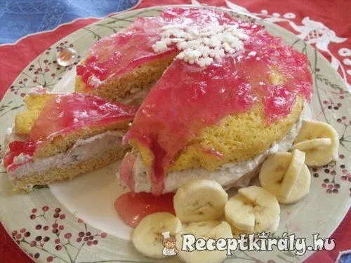 Banános krémes mini torta