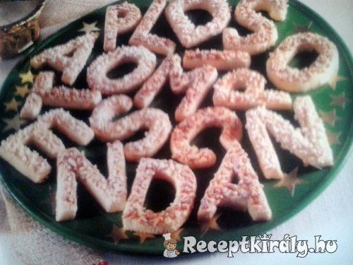 Betű sütik recept