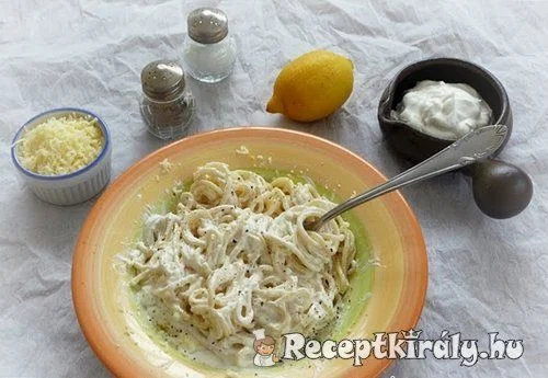 Citromos mascarponés spagetti recept