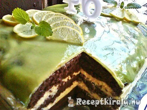 Citromos krémtorta fehércsokoládé-bevonattal