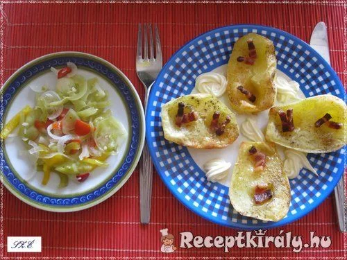 Császárszalonnás sültkrumpli recept