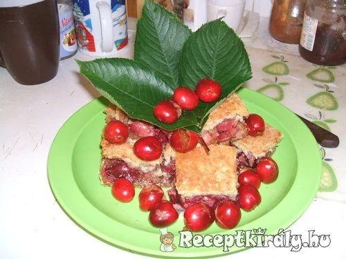 Cseresznyés és meggyes lepény recept