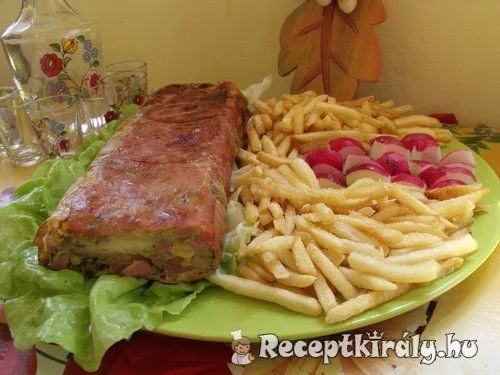 Csőben sült sajtos csirkemell sonkával
