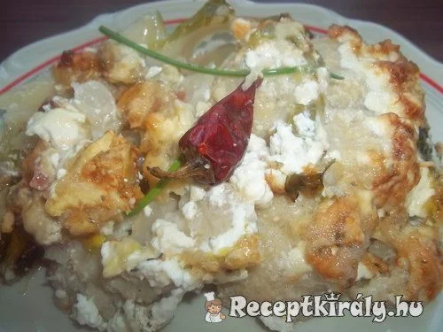 Csőben sült tejfölös, sajtos, baconös karfiol