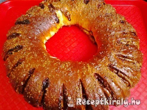 Csokikrémes mogyorós diós koszorú recept