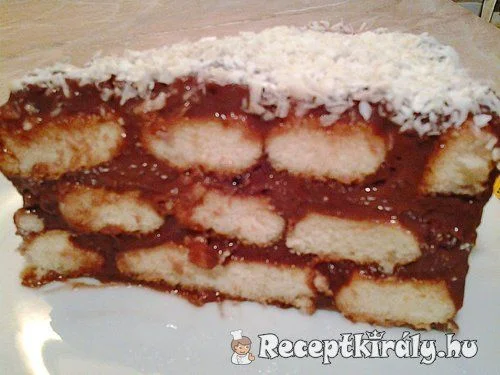 Csokis-kókuszos torta sütés nélkül recept