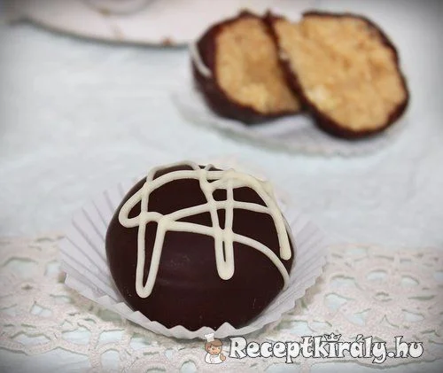 Csokoládés-mogyoróvajas golyó recept