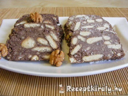 Diós keksz szalámi recept