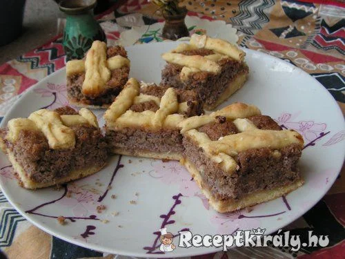 Diós rácsos sütemény recept