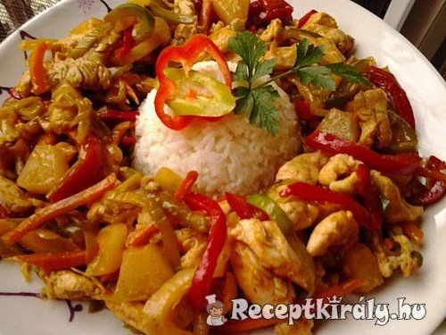 Édes-savanyú csípős csirkemell recept