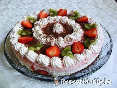 Epres-tejszínes-joghurtos torta recept