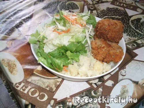 Fasírozott főtt burgonyával diétásan recept