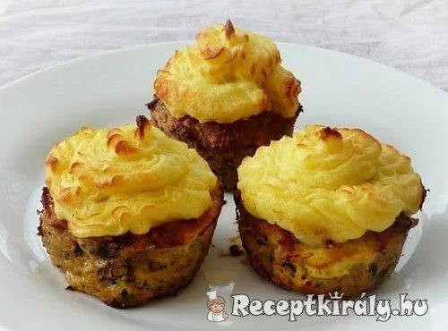 Fasírt muffin krumplipürével