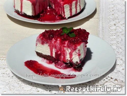 Fehér csokoládés sajttorta málnaöntettel recept