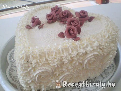 Fekete erdő szív torta Eta módra recept