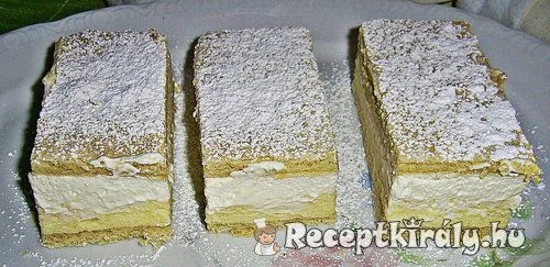 Felhő szelet házi vaníliás krémmel recept