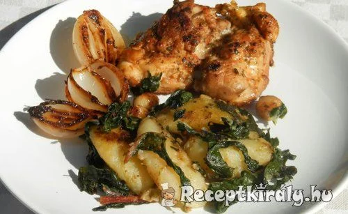Hagymás csirke krumplival recept