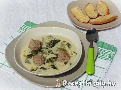 Húsgombócos salátaleves recept