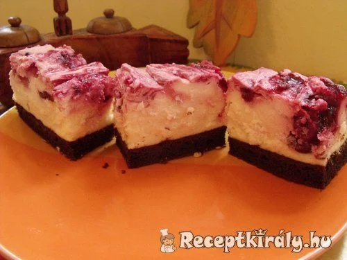 Japán szelet meggyes krémmel