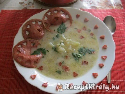 Karalábéleves recept