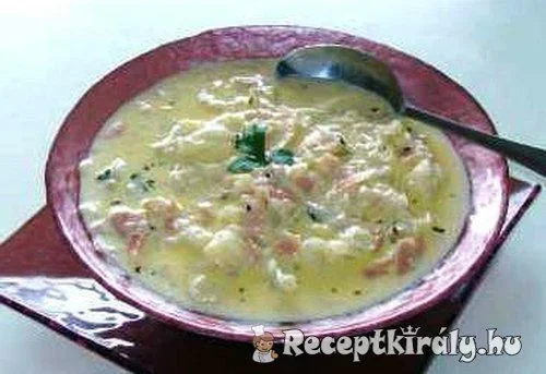 Karfiolleves sonkával recept