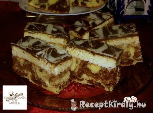 Kókuszkrémes tarka szelet recept