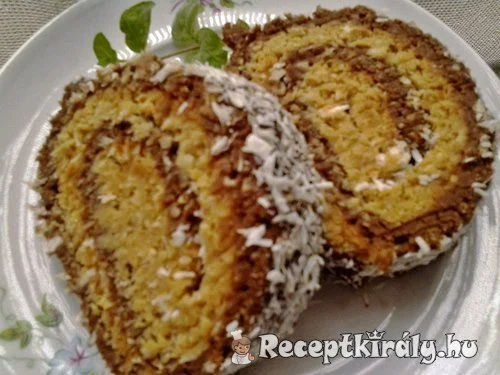 Kókuszos-kakaós keksztekercs recept