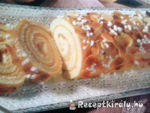 Krémes mandulás tekercs recept