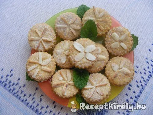 Mandulás virágos linzer recept