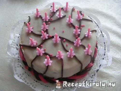 Marcipános puncs torta recept