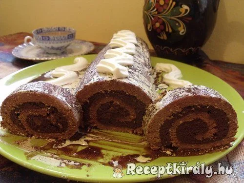Márványos csokoládés keksztekercs recept