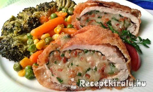 Medvehagymás baconos krémsajttal töltött karaj