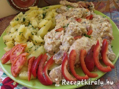 Mogyorós tejszínes csirkecomb