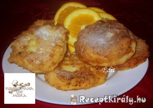 Narancsos túrófánk recept