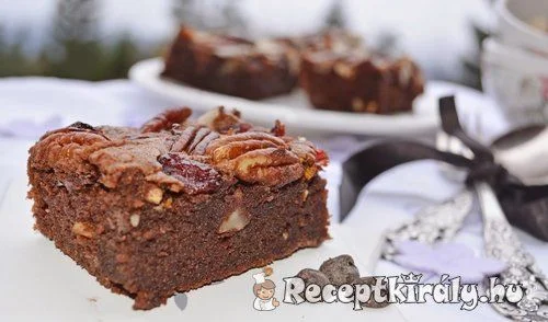 Pekándiós brownie recept