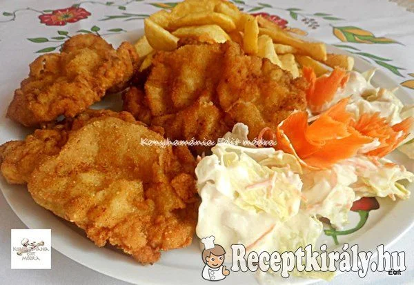 Rántott karaj joghurtos majonézes salátával recept