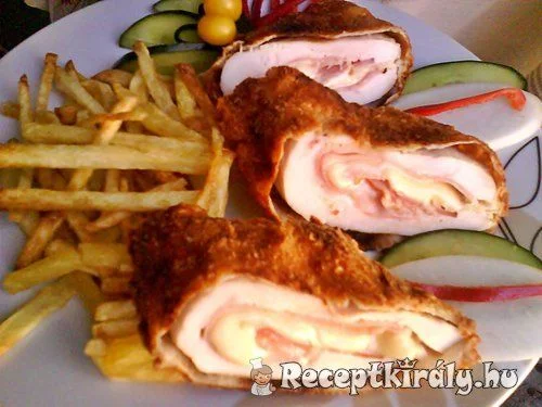 Sonkás-medvesajtos töltött csirkemell recept