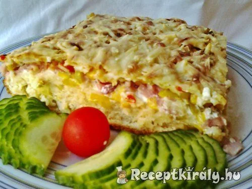 Sonkás-póréhagymás kukoricás langalló recept