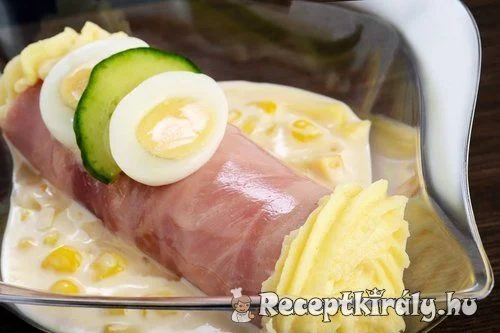 Sonkás tormás sajt tekercs recept