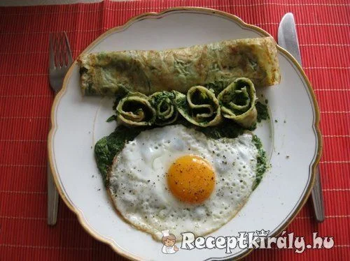 Spenótos palacsinta recept