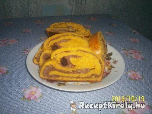 Sütőtökös-kakaós csíkos kalács recept