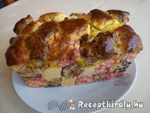 Színes vajas kalács recept