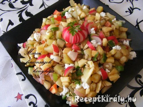 Színes zöldséges saláta recept