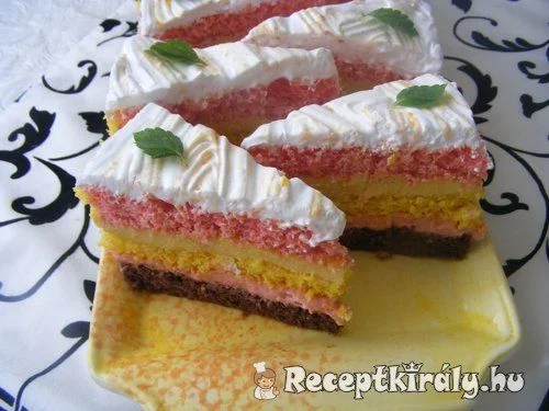 Szivárvány szelet recept